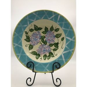 Hydrangea by Jay Import Co Serving Bowl Blue, Yellow and Purple Floral